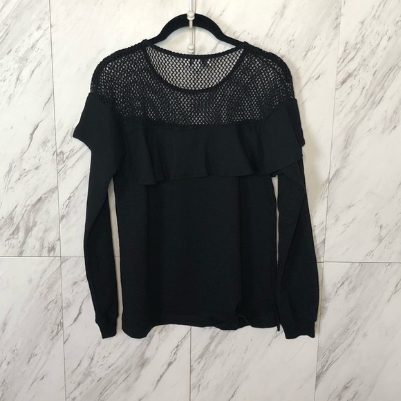 Jessica Simpson Tenley Ruffle Frill Long Sleeve Top SZ M - Picture 3 of 5